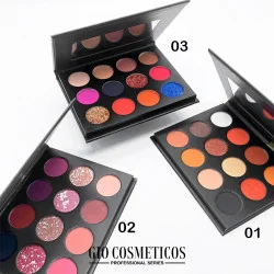 Paleta de 12 tonos de sombras Salome