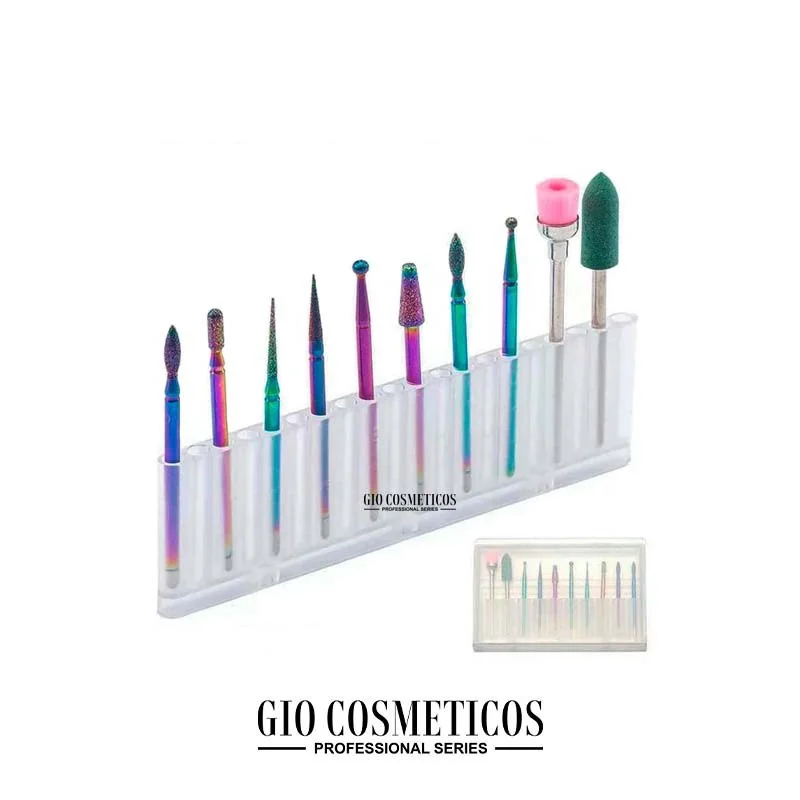 Kit Puntas Drill Arcoiris x10